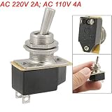 Como AC 220V/2A 110V/4A 2 Position SPST Toggle Switch Black
