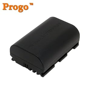 PROGO Brand Intelligent Rechargeable Replacement Li-ion Battery For Canon LP-E6 LPE6. Works on Canon EOS 5D Mark II, 5D Mark III, EOS 7D, 60D. Fully Compatible, Work with Canon Original Charger.