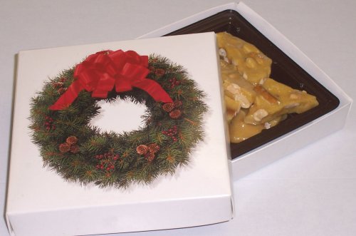 Scott's Cakes 1 2 lb Peanut and Pretzel Brittle in a Wreath Box by Scott's Cakes