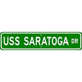 USS Saratoga Street Sign