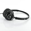 MEElectronics HT-21 Travel Lightweight Headphone with Swivel Cups, Adjustable Foldable Headband (Black)