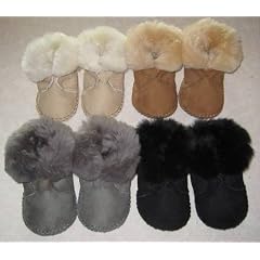 Plateau Tibet - echtem Lammfell Krabbelschuhe Baby Schuhe Booties Stiefel - LIEFERBAR in 6 FARBEN - bis Gr. 31