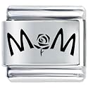 Mom Flower Italian Charms Bracelet Link