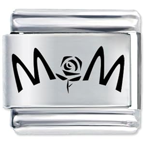 Mom Flower Italian Charms Bracelet Link
