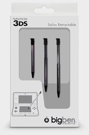 Nintendo 3DS Extendable Stylus, 3 Pack - Silver