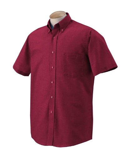 Van Heusen Men's Short Sleeve Wrinkle Resistant Oxford Shirt