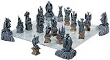 Classic Collectible Medieval Gothic Dragons Chess Set/Chess Board and Pieces