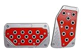 Silver Rim Red Inner Plates 2pc Automatic (AAA) Racing Pedals
