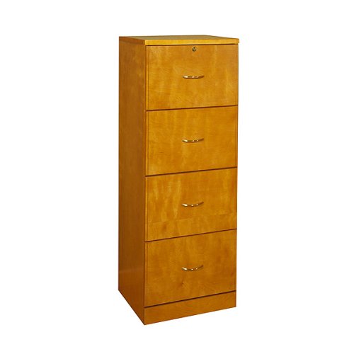 Studio RTA 4-Drawer File Cabinet- Honey