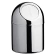 Stainless Steel Mini Table Top Waste Rubbish Bin. Push Top
