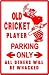 CRICKET PLAYER PARKING baseball game sign