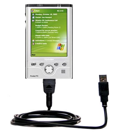 Classic Straight USB Cable for the Toshiba e750 with Power Hot Sync and Charge capabilities - uses Gomadic TipExchange Technology