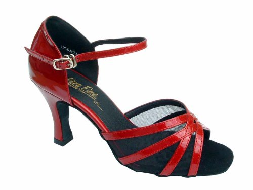 Ladies Latin Ballroom Classic 6027 Red Patent & BM 3