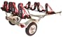 Malone MicroSport Trailer Four Kayak Transport Package with 4 Malone AutoLoader XV Kayak Carriers