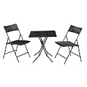 Gartenmöbel Balkonset Bistrogarnitur 2 Stühle + Tisch