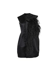 Silk Feathers Cocktail Party Dress 