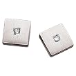 14K White Gold Square Diamond Fancy Earrings
