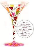 Love Candy Hearts Martini Glass