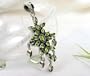 DAZZLING INTENSE YELLOW GREEN Designer Sterling Silver Peridot Pendant