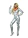 Dreamgirl Women's Space Wars Intergalactic Galaxy Hero Costume, Silver, Small