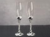 Baby Keepsake: Stylish Damask collection flutes set