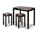 Kitchen & Housewares : 3 Piece Espresso Finish Pub Dining Set