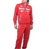 DESCENTE デサント スウェット上下 2010MODEL《メンズ：カンパリレッド》グラフィックロゴ トレーニング DAT-2011-DAT-2011P-CRED-CREDの画像