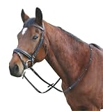 Kerbl 321722 EHL Trensenzaum, Leder, Top-Quality, Vollblut, schwarz