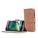 Snugg iPhone SE Wallet Case 2022 & 2020 / iPhone 8 Wallet Case/iPhone 7 Wallet Case – Leather Card Wallet with Handy Stand Feature for iPhone SE Case Wallet Flip Phone Case Cover in Distressed Brown