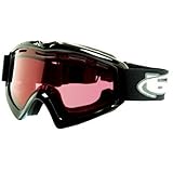 Bolle X-9 OTG Goggle,Shiny Black,Vermillon Lens