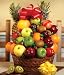 Fresh Fruit and Candy Gift Basket