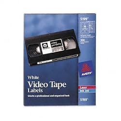 Avery Laser Video Tape Cassette Labels  Face and Spine