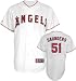 Joe Saunders Jersey: Adult 2010 Majestic Home White Replica #51 Los Angeles Angels of Anaheim Jersey - Small