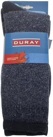 Duray Navy Blue Blend High Tech Thermal Wool Socks - Mens Size 10-13