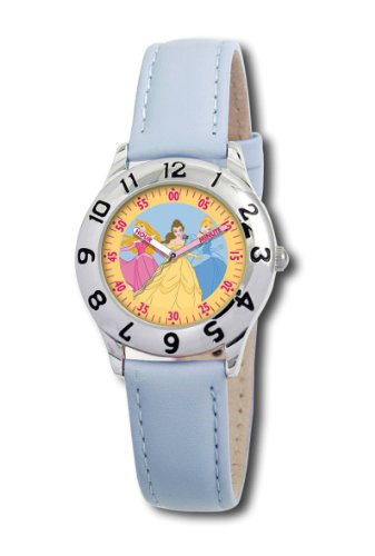 Disney Kinder-Armbanduhr Multi-Princess Lernuhr blau Leder #0803C009D043S400 Preisvergleich