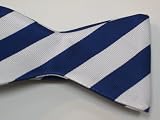 Marlon Garci 100% Woven Silk Blue & White Stripe Self-Tie Bow Tie – Kentucky, Duke, Phi Beta Sigma