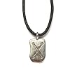 Rune Geba Pewter Pendant on Corded Necklace, Ancient Runes Collection