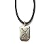 Rune Geba Pewter Pendant on Corded Necklace, Ancient Runes Collection