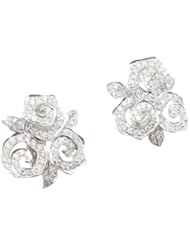 Women 14k White Gold 1.1ctw diamond Stud earring 39 LE150 Size 7.31