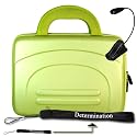 Amazon Kindle DX Eva Green Cube Carrying Case Bag Pouch Cube + Reading Light + Determination Hand Strap