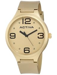 Activa By Invicta Unisex AA100-020 Gold Tone Dial Gold Tone Polyurethane Watch