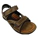 Mens Hush Puppies Frontier 2 Brown Leather Velcro Sandal Smart Sandals Size 6-12