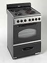 Avanti ER2402CSS 24 Freestanding Electric Range, Integrated Backsplash and Storage Drawer