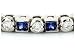 14K White Gold 4.25cttw. Blue Sapphire & Diamond Bracelet