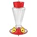 More Birds Hummingbird Feeder, Glass Hummingbird Feeders, Red, 4 Feeding Stations, 28-Ounce Nectar Capacity, Royal