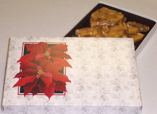 Scott's Cakes 1 lb Peanut and Pretzel Brittle in a Poinsettia Box by Scott's Cakes