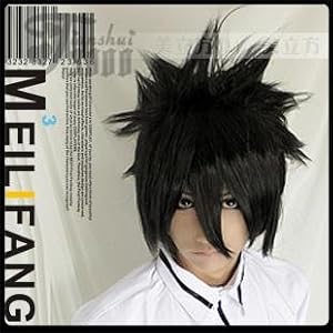 Death Note Naruto Uchiha Sasuke Costume Short Black Cosplay Wig