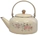 Pfaltzgraff Tea Rose 2--Quart Enamel on Steel Tea Kettle