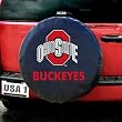 Ohio State Buckeyes NCAA Spare Tire Cover by Fremont Die (Black)