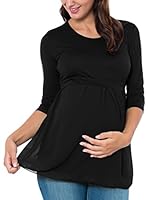 MENONOVE easy Blusa Premamá (Negro)